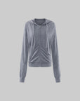 WARDEN EDGE Minimal Zip Hoodie & Camisole & Wide Leg Pants Three Piece Set