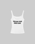 WARDEN EDGE Fitted Tank Top with Retro Lettering