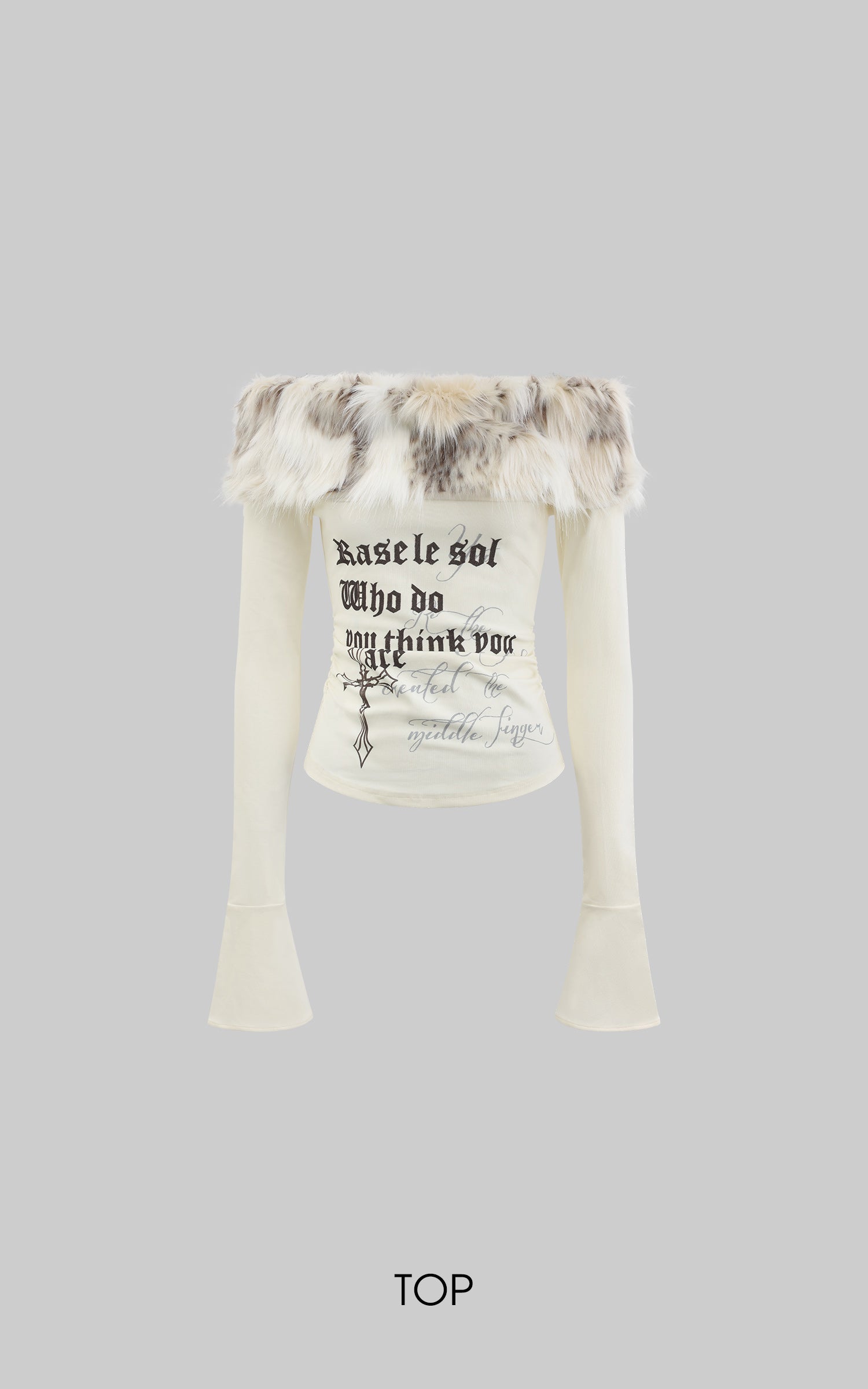 Rase le sol Off-Shoulder Faux Fur Top – PINKPARKS