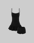 WARDEN EDGE Lace Trim Cami Mini Dress with Matching Shorts