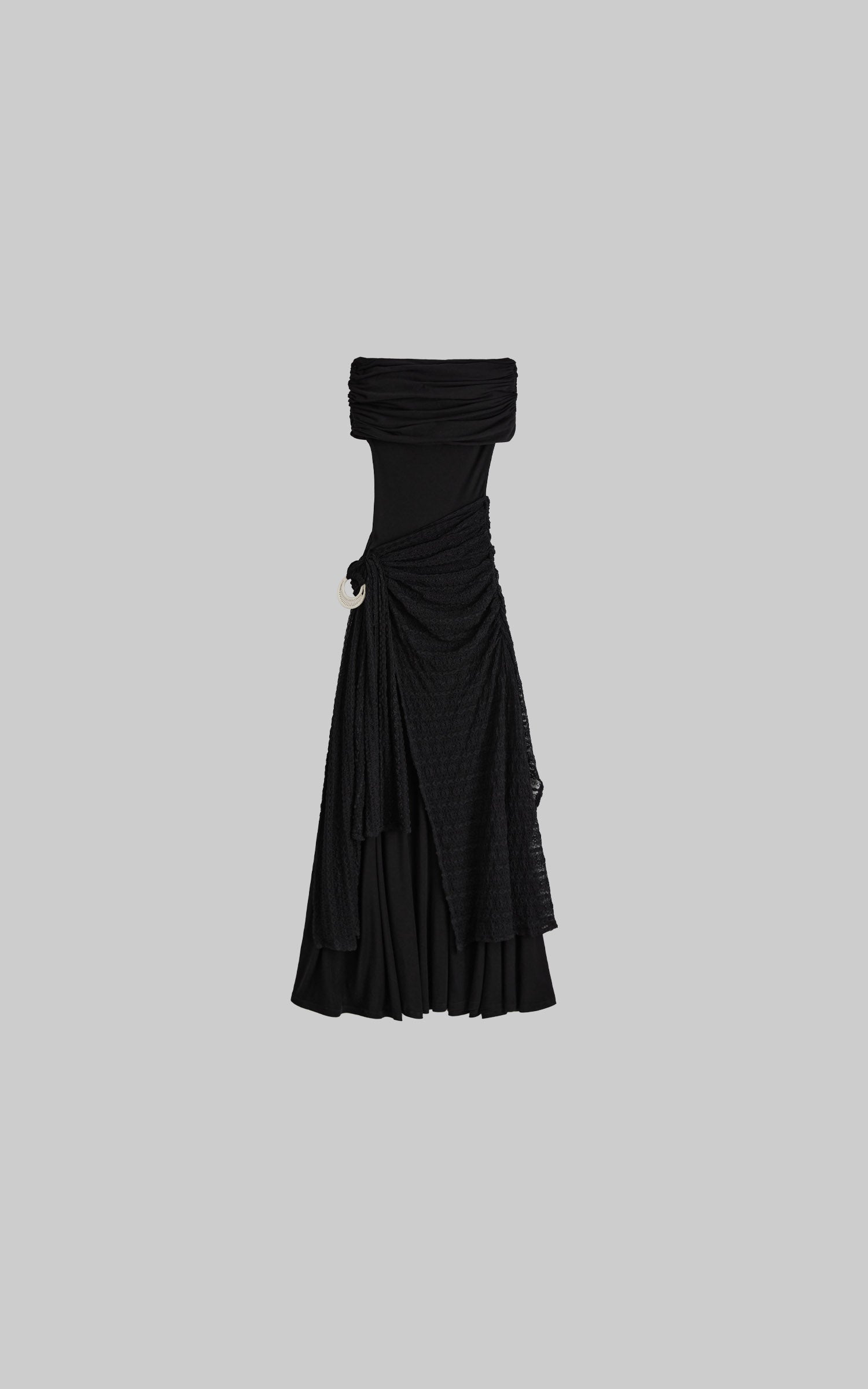 DOINDULGE Off-Shoulder Ruched Maxi Dress