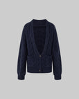 IAMXIAA Cable Knit Button Cardigan Relaxed Fit
