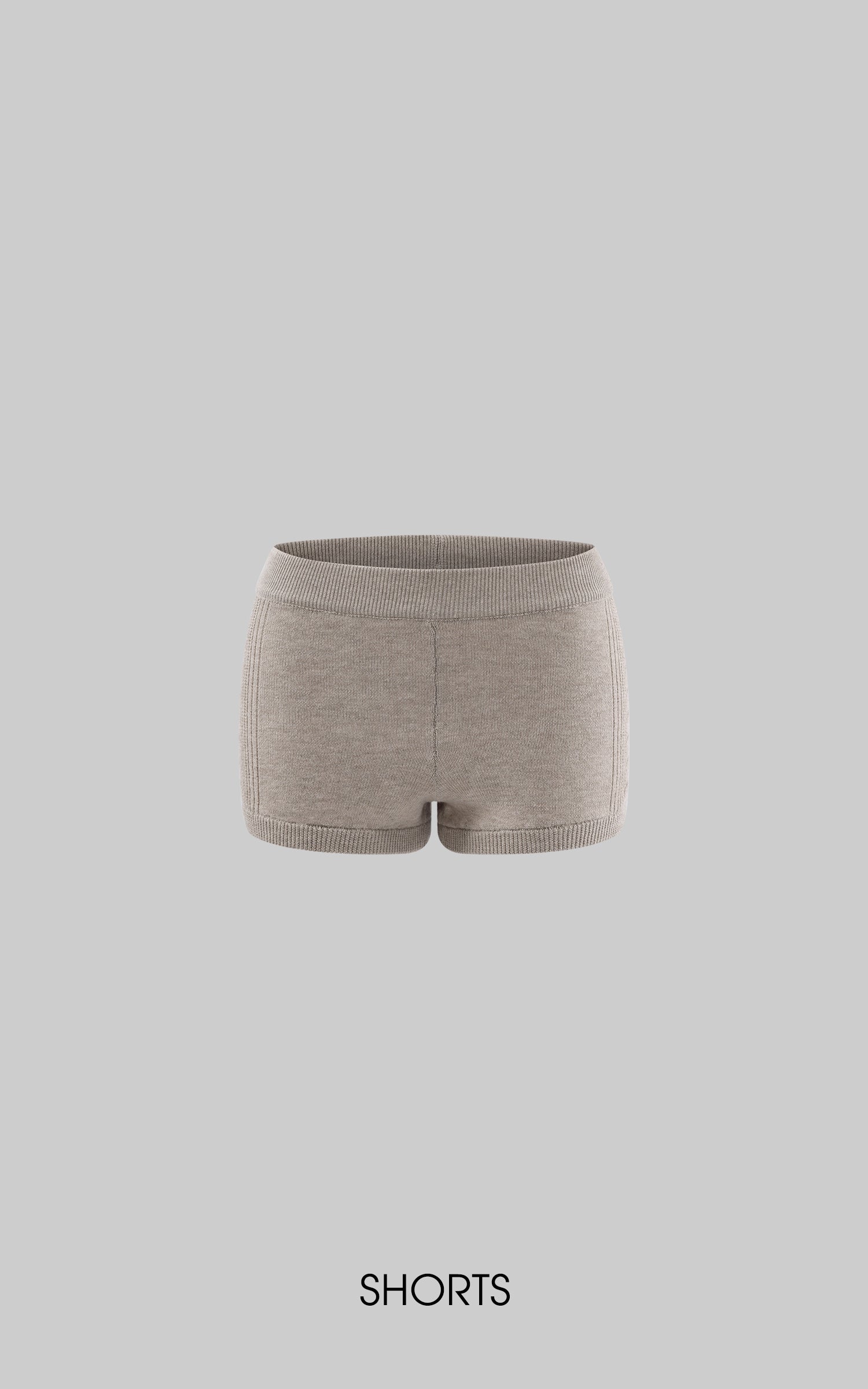 Rase le sol Minimalist Knit Three Piece Set Slim Sweater Shorts and Cami