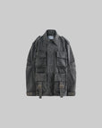 Rase le sol Washed Denim Utility Jacket