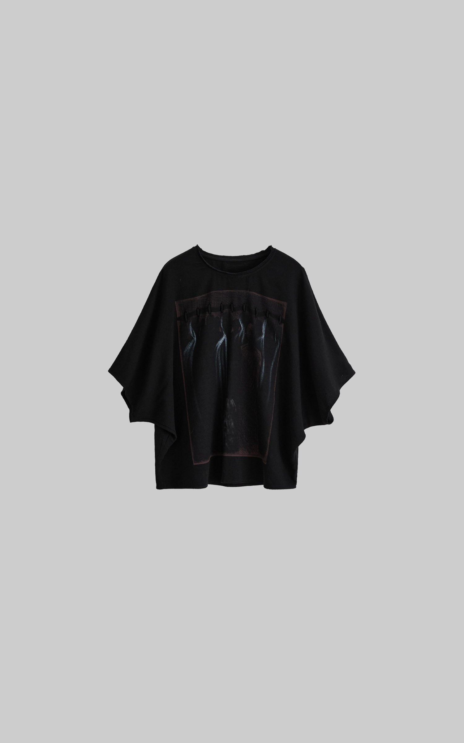 DOINDULGE Oversized Graphic Batwing Sleeve T-Shirt