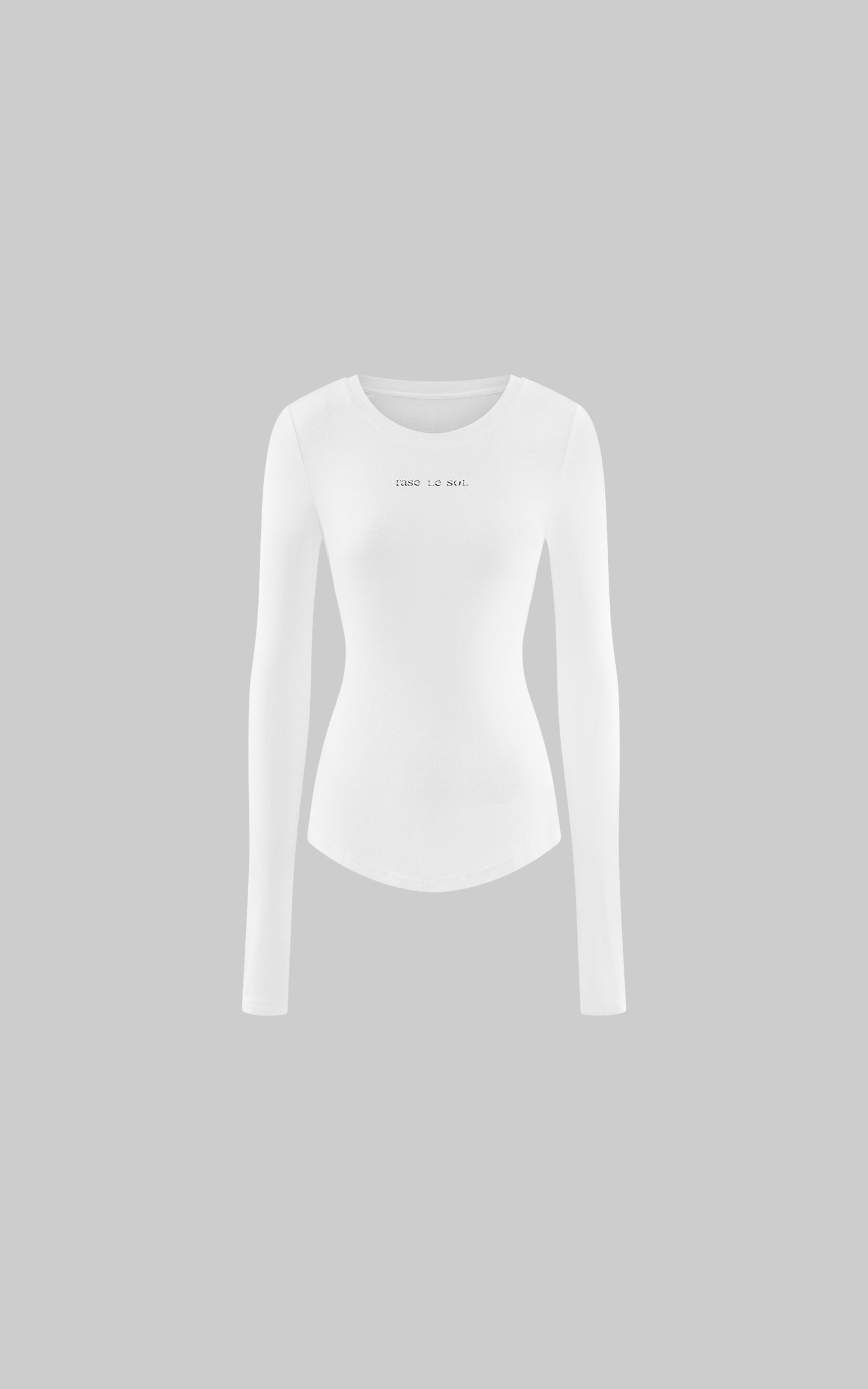 Rase le sol T-shirt à manches longues transparent avec logo imprimé