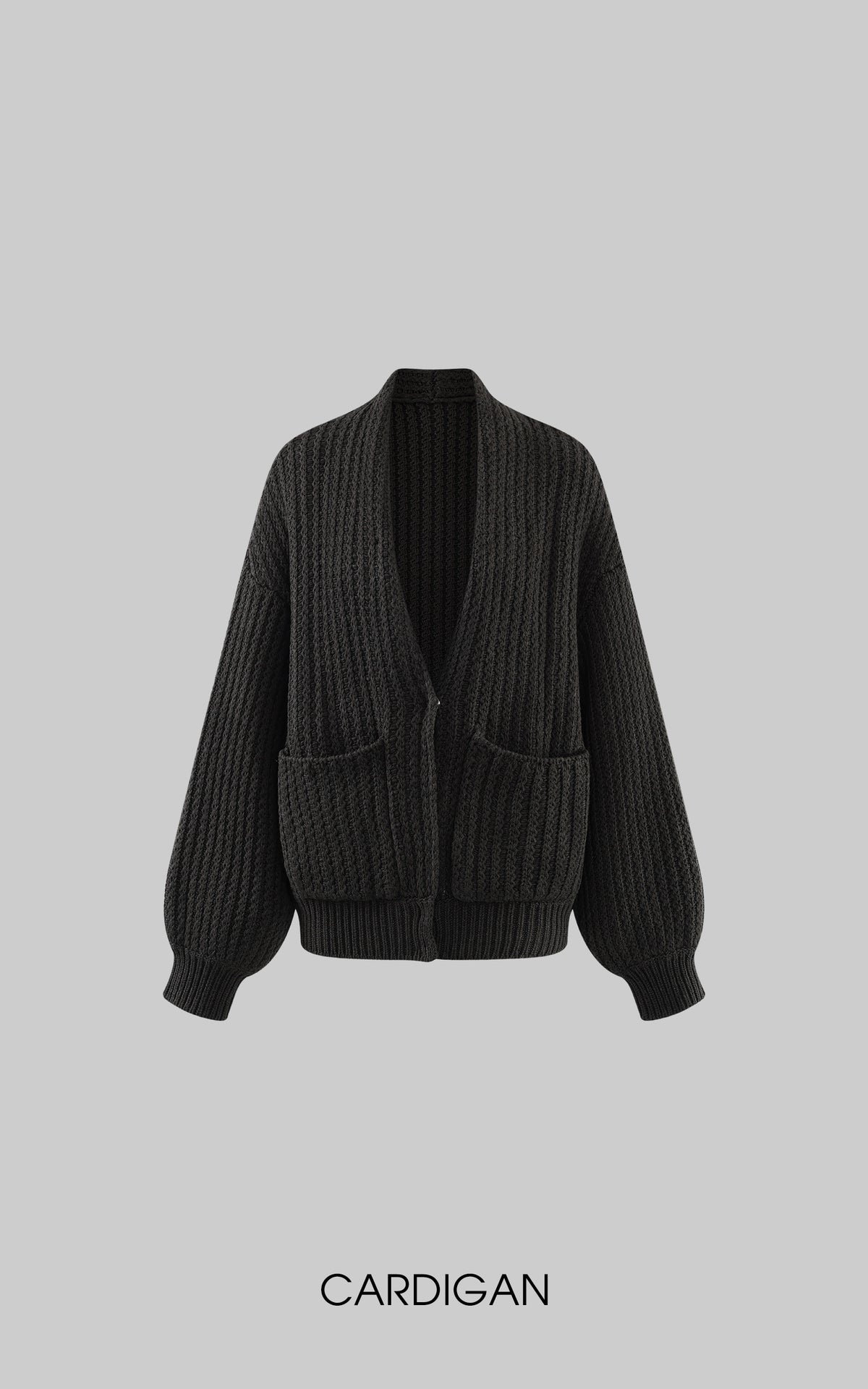 Hydrae Oversized Chunky Knit Cardigan &amp; Hooded Cape Set
