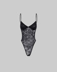 0122stepll Sheer Lace Contour Bodysuit