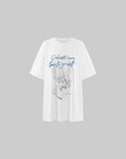 0122stepll Angel Script Oversized Graphic T-Shirt