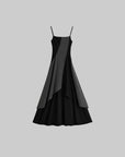 DOINDULGE Deconstructed Paneled Maxi Dress