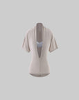 ROVENTE Draped Plunge Two-Piece T-Shirt