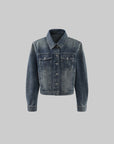 WARDEN EDGE Vintage Wash Structured Denim Jacket