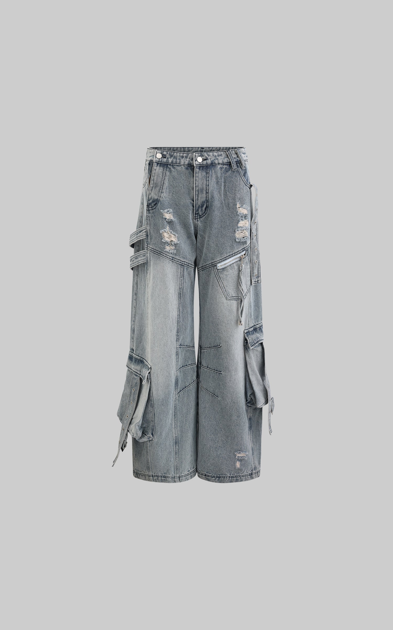 Plage☆Damaged Denim☆ Jeans with rips Medium blue | Replay Jeans