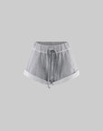 Rase le sol Raw-Edge Terry Cotton Rolled-Hem Shorts