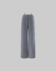 WARDEN EDGE Minimal Zip Hoodie & Camisole & Wide Leg Pants Three Piece Set