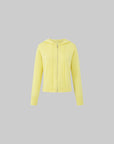 IAMXIAA Butter Yellow Knit Zip-Up Hoodie