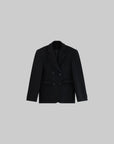 WARDEN EDGE Oversized Double-Breasted Wool Blazer