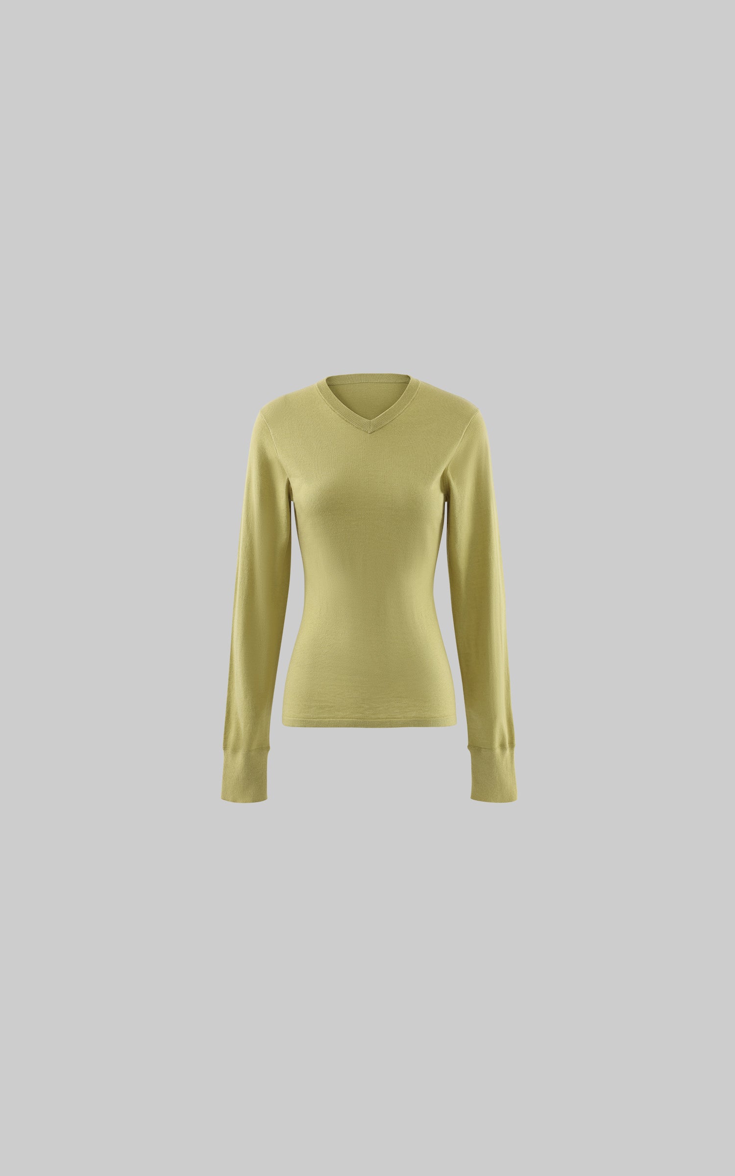 ROVENTE Second-Skin V-Neck Knit Sweater