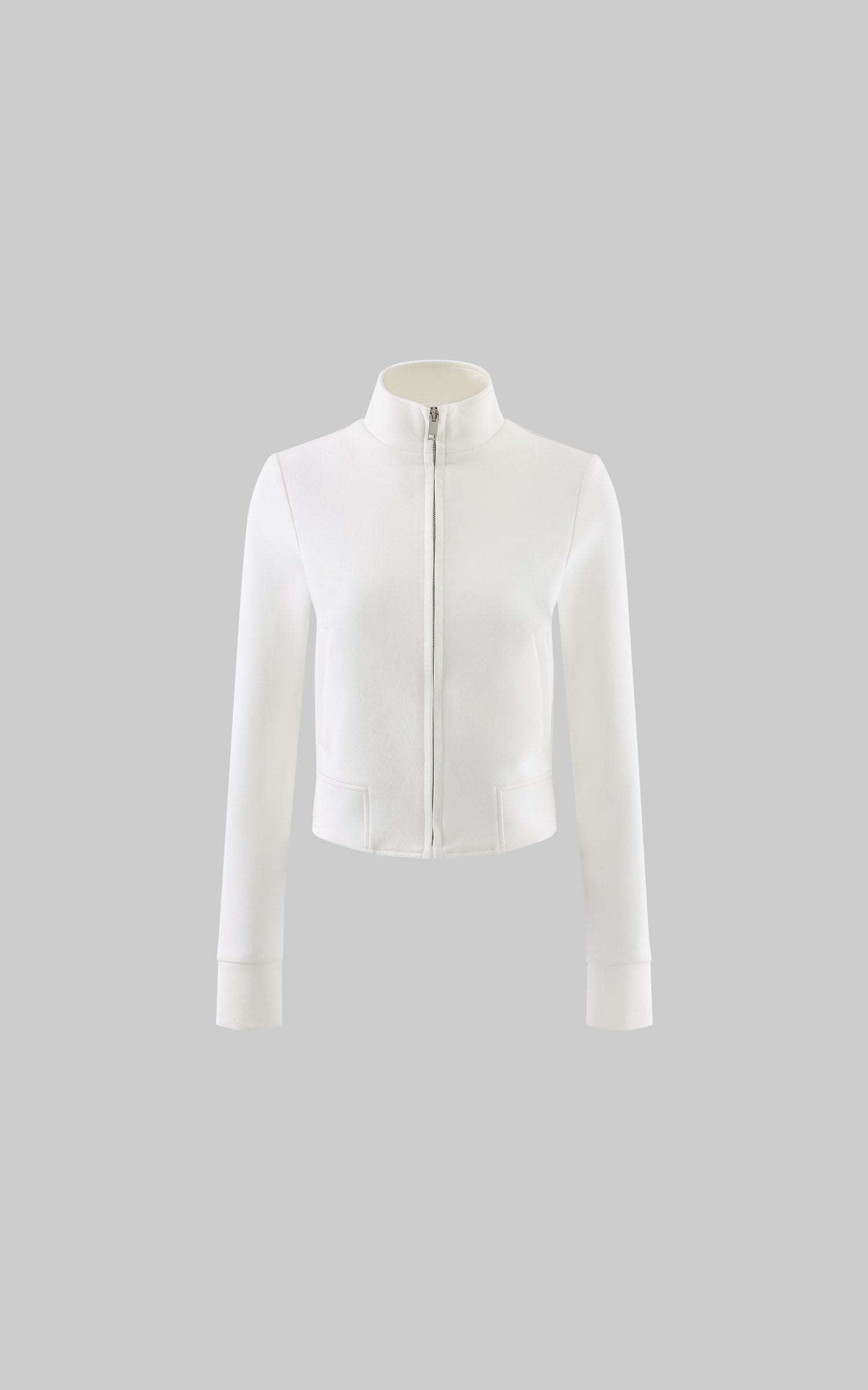 Hydrae Sculpted High-Neck Zip-Up Fitted Jacket