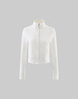 Hydrae Sculpted High-Neck Zip-Up Fitted Jacket
