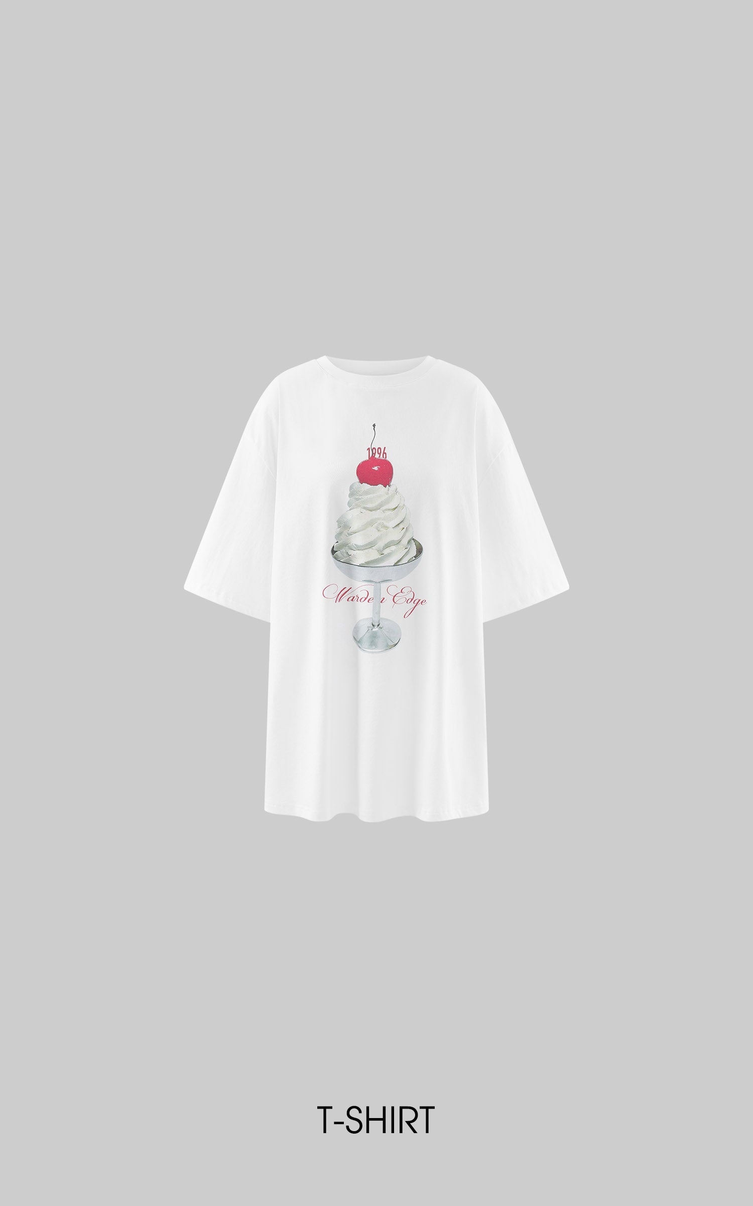 WARDEN EDGE Cherry Sundae Graphic Tee, Ruched Tank Top &amp; Foldover Denim Micro Shorts Set
