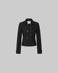IAMXIAA Veste courte plissée à double boutonnage