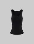 WARDEN EDGE Asymmetric Layered Tank Top With Sculptural Hemline