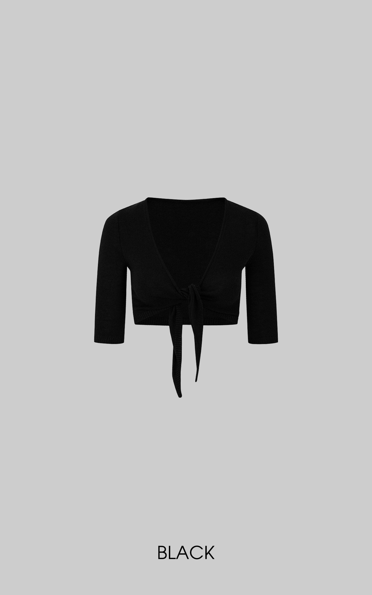 IAMXIAA Tie Front Cropped Knit Top