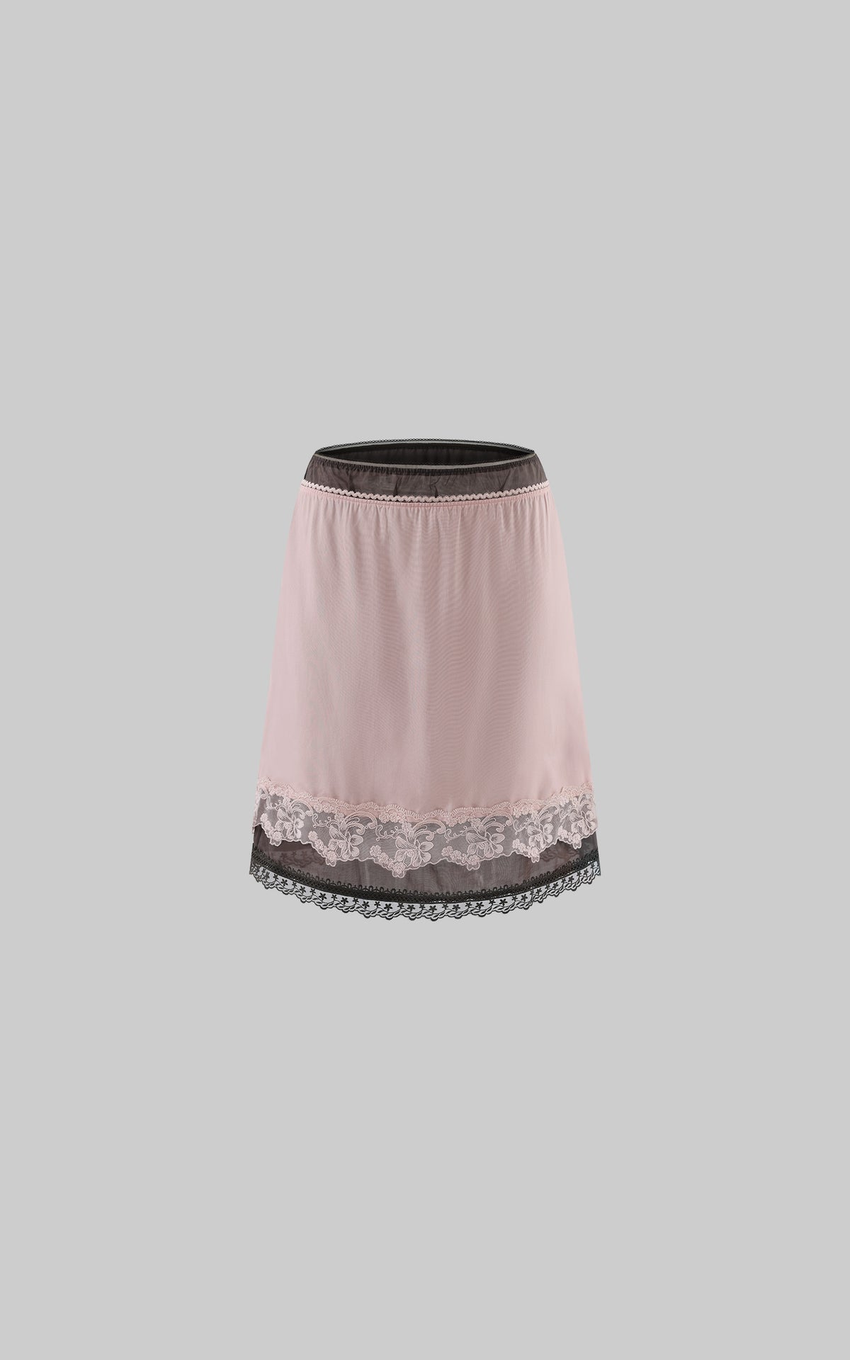 0122stepll Two-Piece Layered Lace Midi Skirt