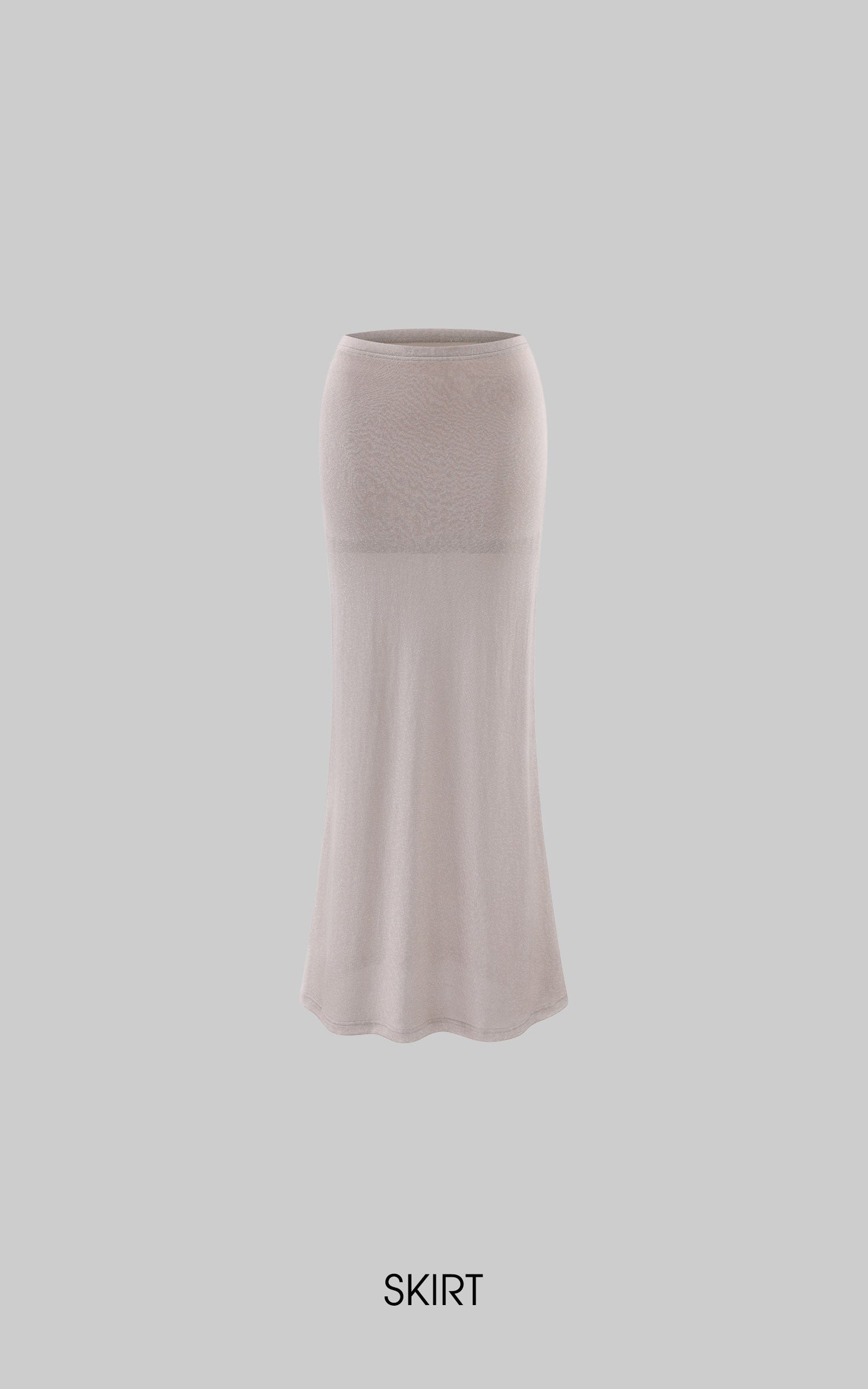 Hydrae Soft Sheer Knit Camisole &amp; Low-Rise Floor-Length Column Skirt Two-Piece Set