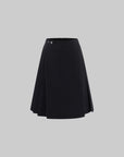 WARDEN EDGE Pleated Pinstripe Skirt
