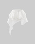 WARDEN EDGE Jupe mini à volants asymétrique avec bordure en dentelle