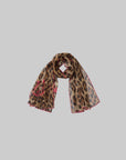IAMXIAA Leopard Heart Sheer Scarf