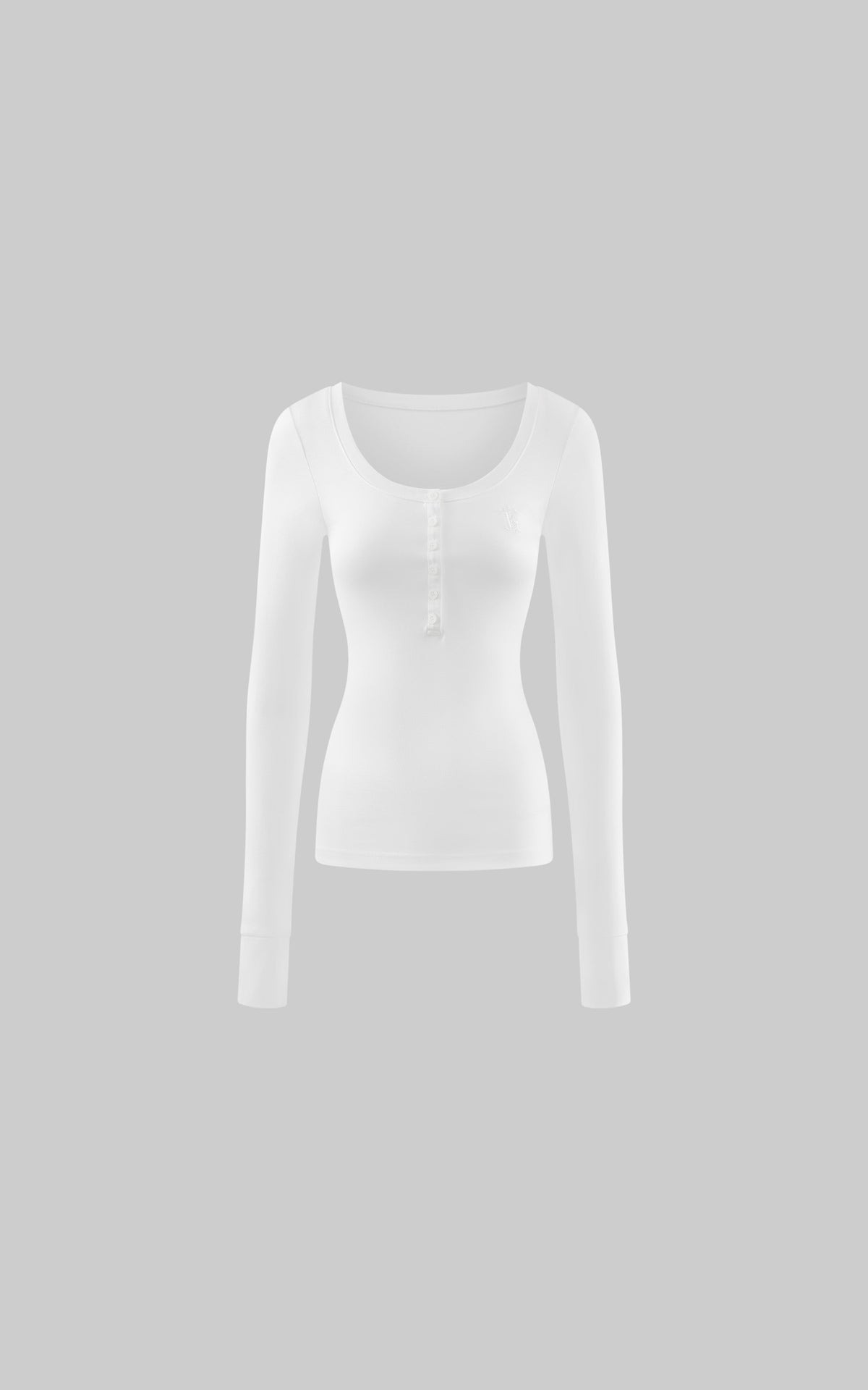WARDEN EDGE Embroidered Scoop Neck Long Sleeve Top