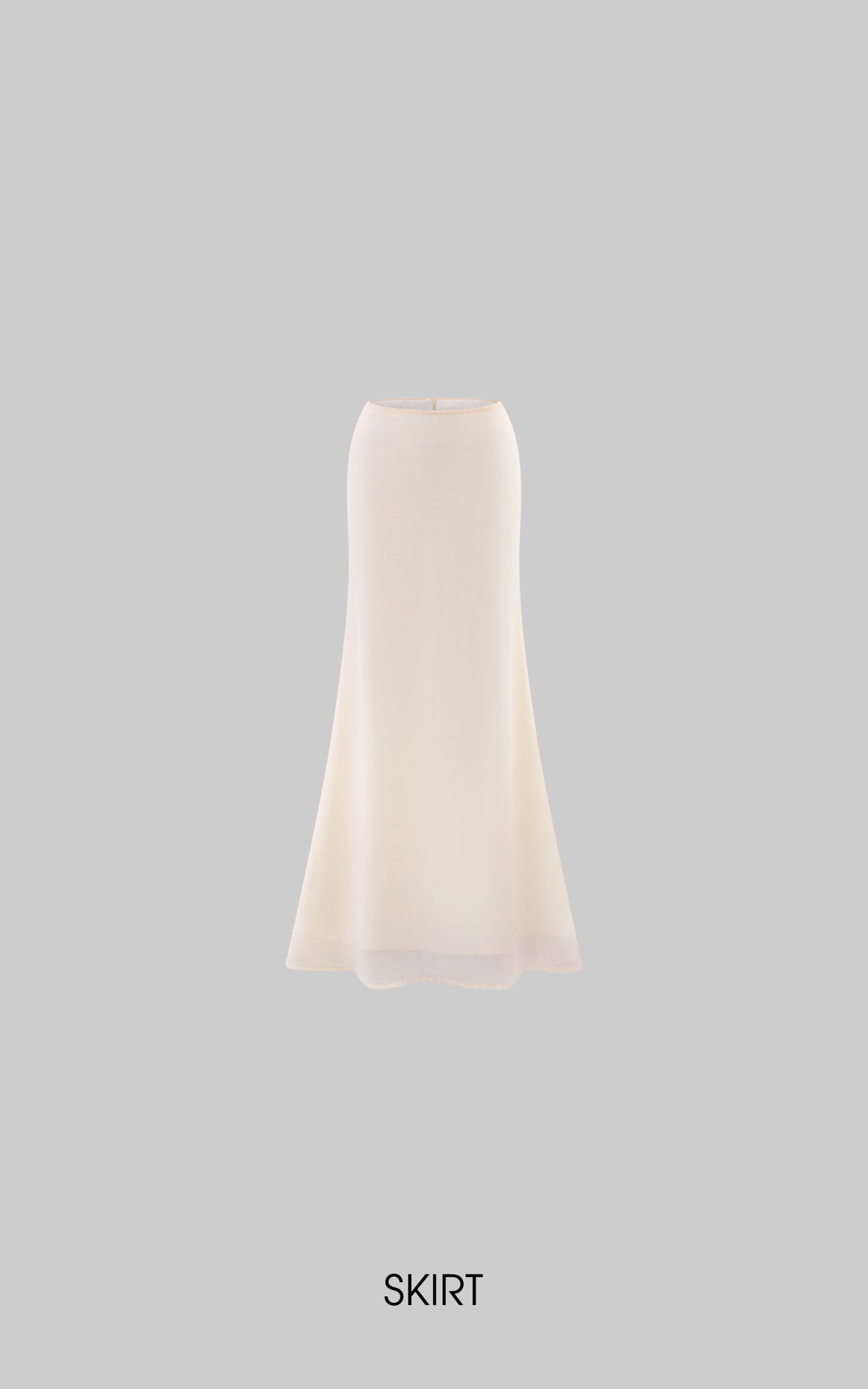 ROVENTE Haut court en dentelle crème drapé &amp; Ensemble jupe longue en soie