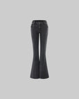 Rase le sol Low-Rise Washed Flared Pants