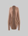 Rase le sol Curved Hem Drop Shoulder Knit Cardigan
