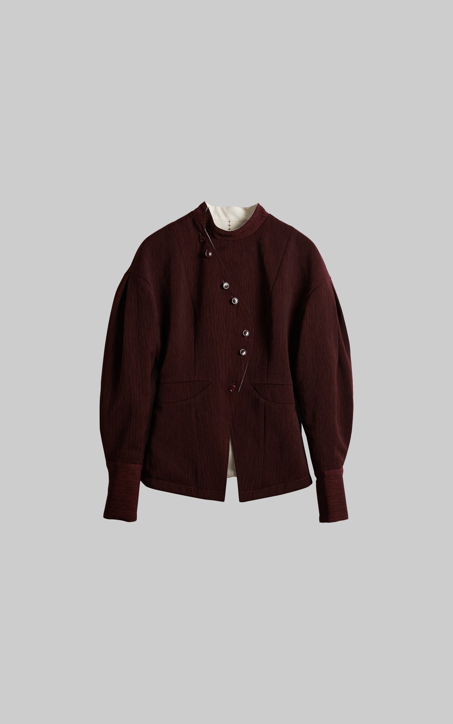 DOINDULGE Reversible Sculpted Jacket with Asymmetric Button Line