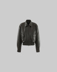 ROVENTE Vintage Brown Oversized Leather Jacket