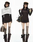 IAMXIAA Ruched Ribbed Longline Slim-Fit Knit Top
