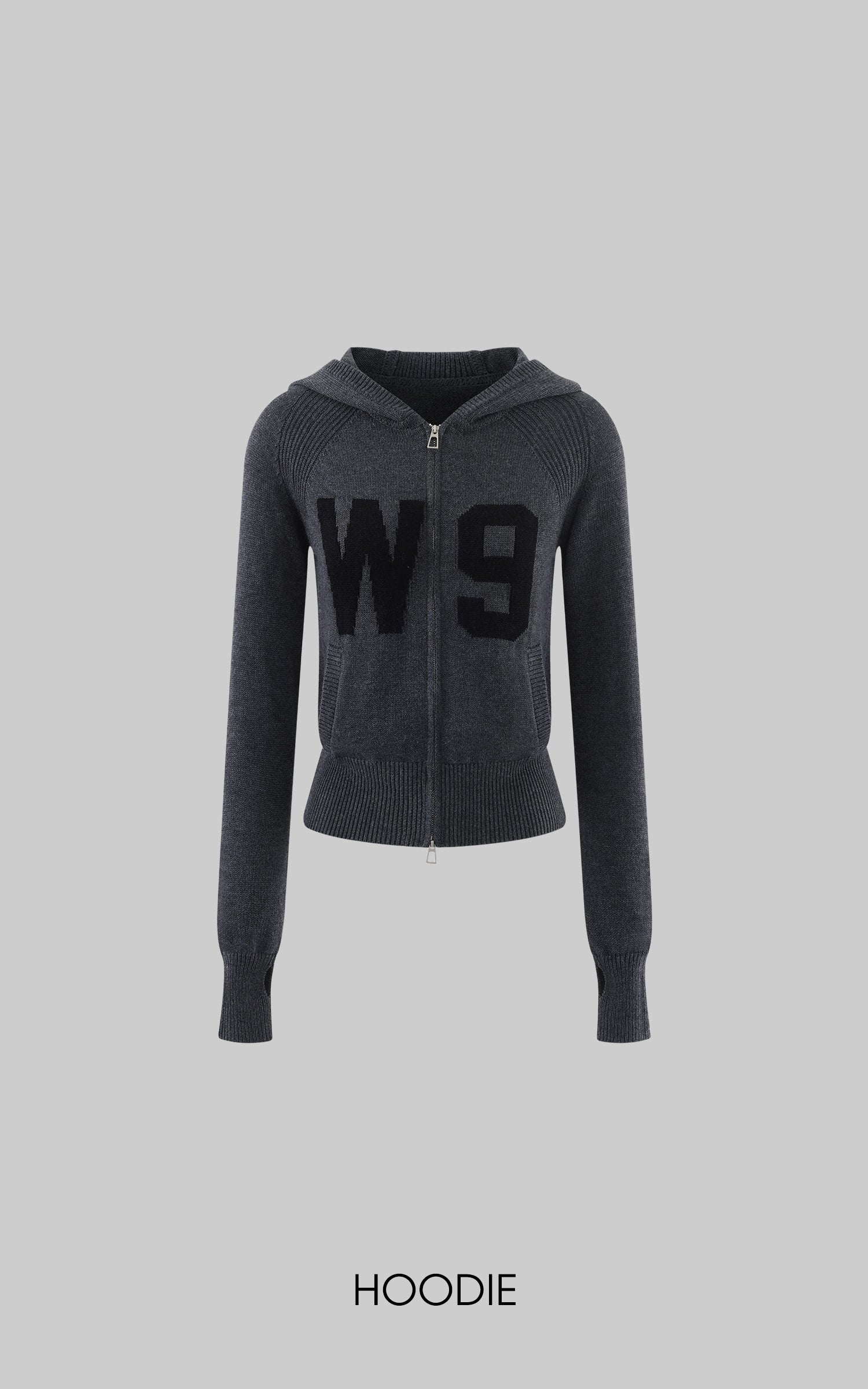 WARDEN EDGE W9 Knit Zip Hoodie &amp; Micro Shorts Set