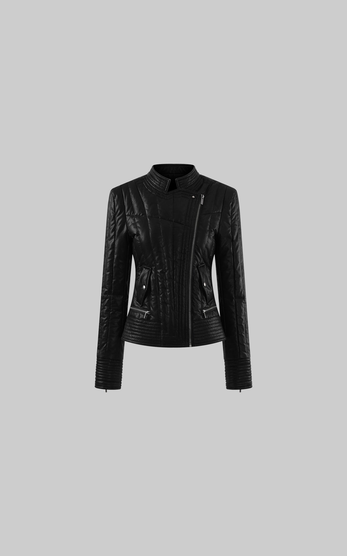 Rase le sol Quilted Asymmetric Down Jacket