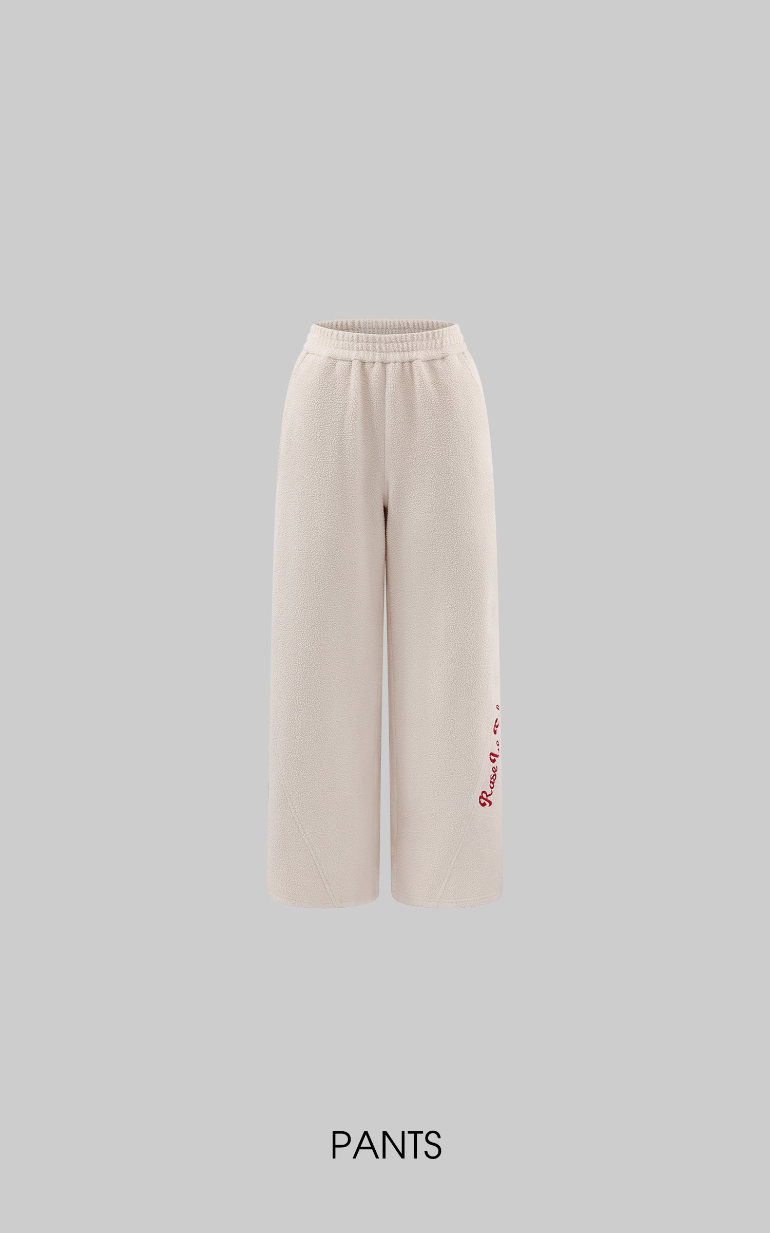 Rase Le Sol Teddy Fleece Embroidered Hoodie and Relaxed Pants Set