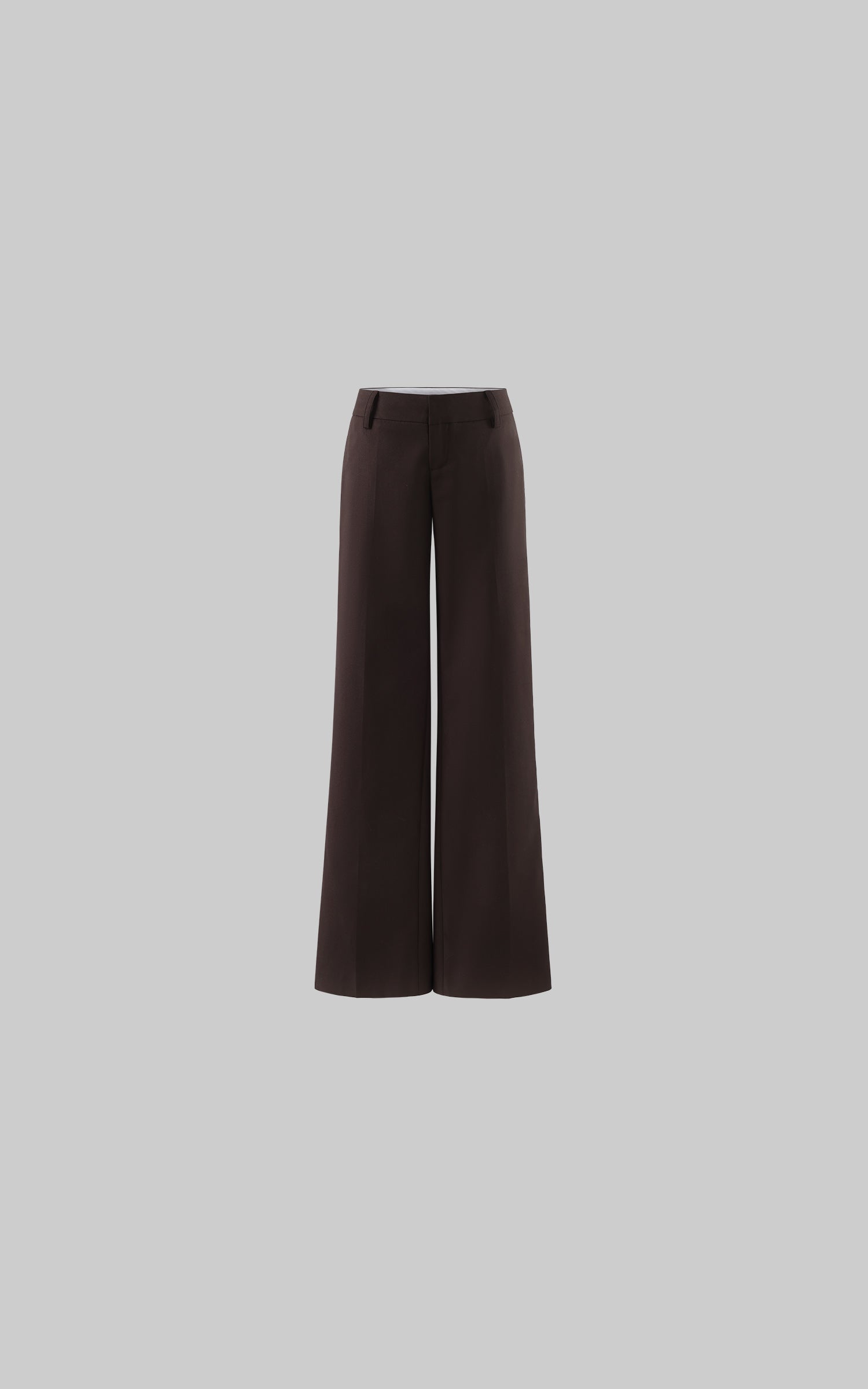 ROVENTE Low-Rise Tailored Wide-Leg Trousers