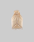 Hydrae Sheer  Draped Shell Tassel Backless Halter Top