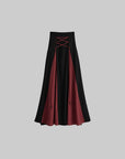 DOINDULGE Gothic Lace-Up Maxi Skirt