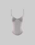 Hydrae Satin Bow Detail Sculpted Cami Top With Slim Fit Silhouette