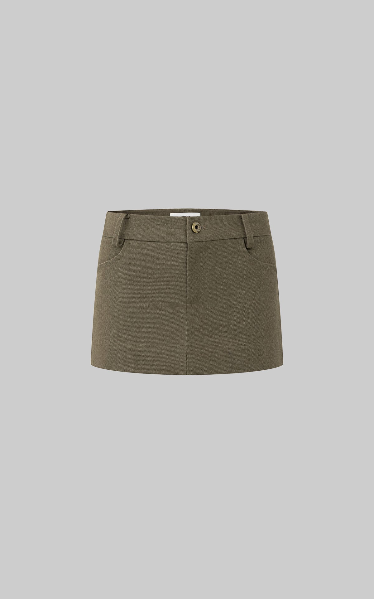 IAMXIAA Military Button Low-Rise Mini Skirt