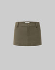 IAMXIAA Military Button Low-Rise Mini Skirt