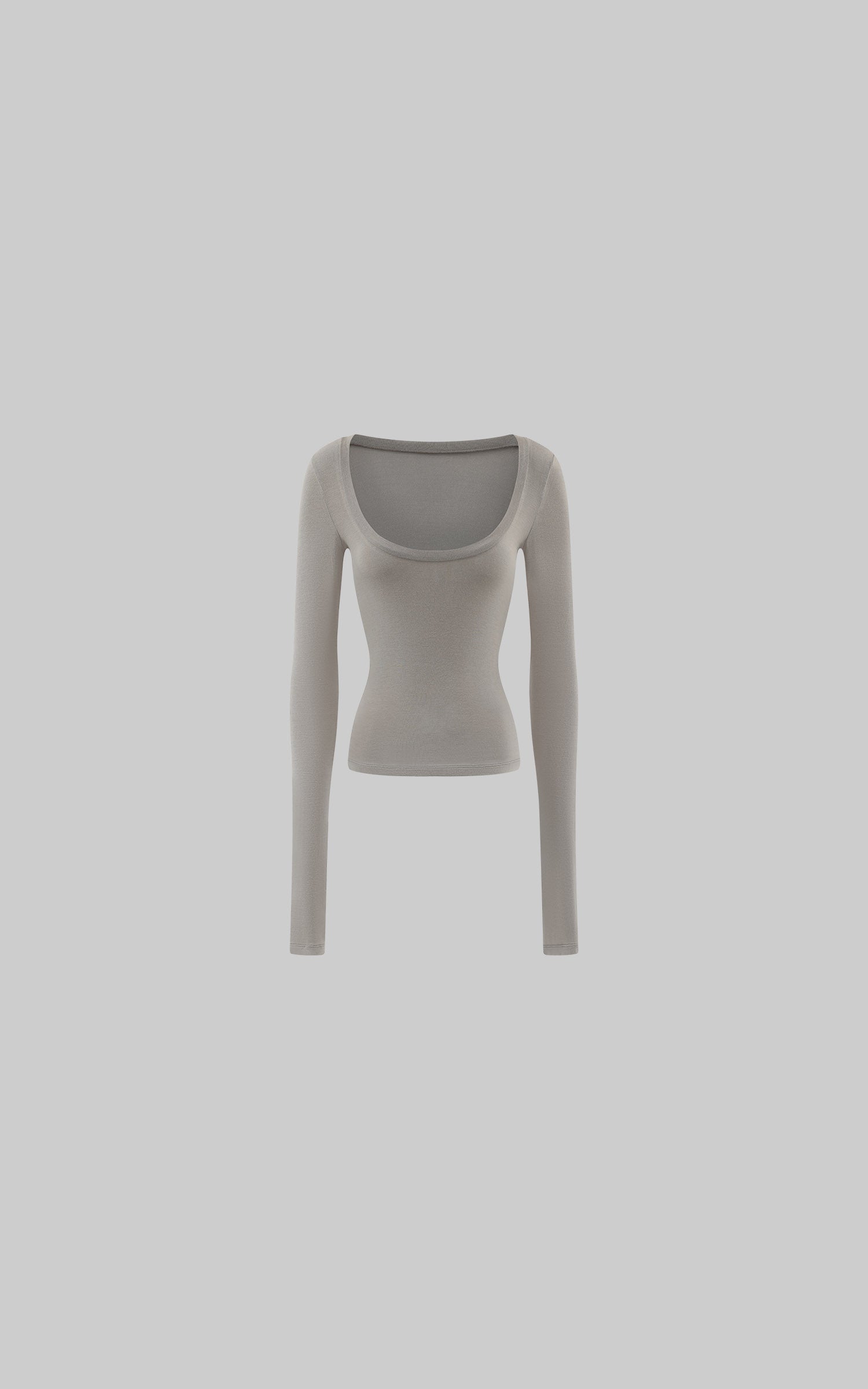 0122stepll Structured Shoulder Long Sleeve Top